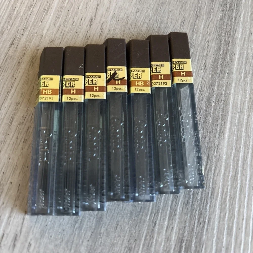 Lot‎ Of 7 Packs Of 12 Pentel Super Mechanical Pencil Leads 0.3mm HB 60mm